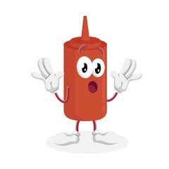 Ketchup Logo mascot surprise pose