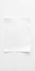 White sheet of paper with a slight curve on a plain background, office, white, stationary