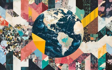 Fototapeta premium background with world