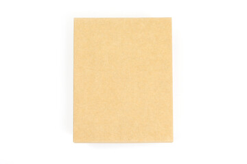 Top view, red gift box isolated on a white background. Gift box concept for happy birthday, thank you, congratulation, mother's day, anniversary, Valentine's day, and holiday..