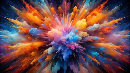 A vibrant explosion of color, a symphony of hues bursting forth in a kaleidoscope of movement.