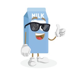 Milk logo mascot thumb pose