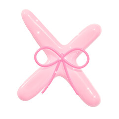 3D Coquette Font with X Stylish Retro Design