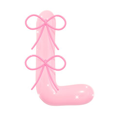 3D Coquette Font with L Stylish Retro Design