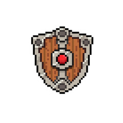 Fototapeta premium shield game item pixel art
