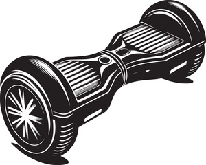 Hoverboard silhouette vector illustration isolated on a white background