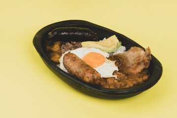 Bandeja paisa, typical dish in the Antioqueña region of Colombia.