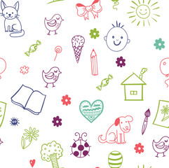 Kids Hand Draw allover Design, Vector, Graphics, Illustration Art for kids were.