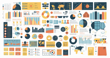 Infographic Data Visualization Charts Graphs Business Report