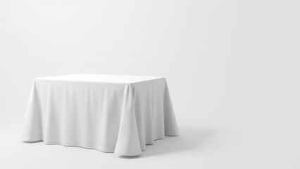 Featuring white round plastic tablecloths, this mockup is great for practical, disposable event setups.