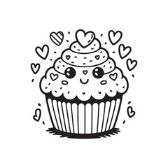 illustration of a cupcake
