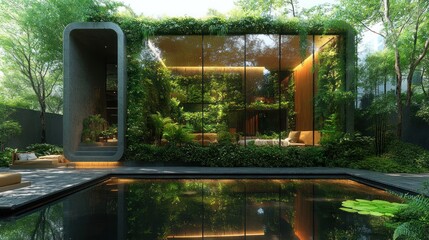 Modern Green House with Pool