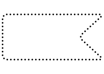 黒の点線のリボン見出しフレーム