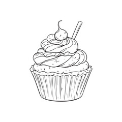 illustration of a cupcake