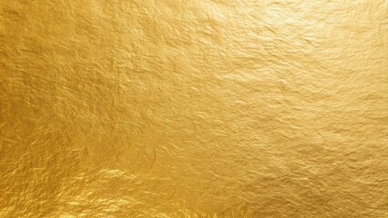 Luxurious gold foil background with subtle texture and light refractions, reflective, decorative element, shiny