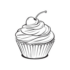 illustration of a cupcake