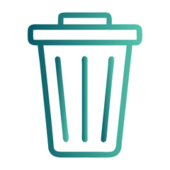 Recycle Bin icon outline vector art design, Trash Can outline, trash bin, dust bin, delete icon