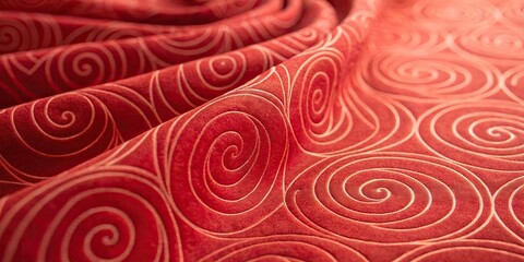 Soft abstract red background with swirling shapes and geometric patterns, inviting, background, colors