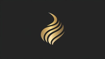 Fototapeta premium Abstract golden logo design, elegant and modern.