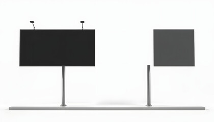 Obraz premium four billboard isolated with white highlights, png