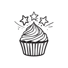 illustration of a cupcake