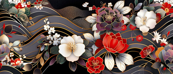 Traditional Japanese kimono patterns
着物柄