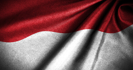 The fabric has gentle waves, giving a sense of movement, as if it’s caught in a breeze. The flag...