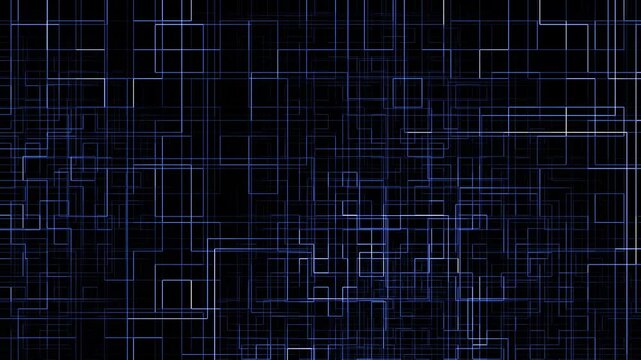 Grid for technological 4K animation background video .Animated electric geometrical lines. Good for techno intro BG