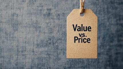A tag displaying "Value vs. Price" highlights the difference between perceived worth and actual cost.