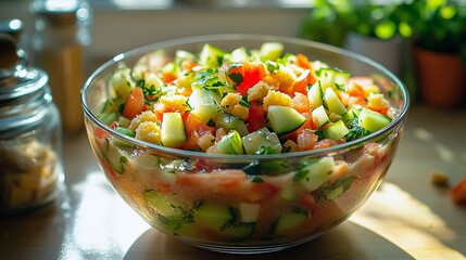 Refreshing Gazpacho Recipe with Cucumber, Bell Pepper, and Croutons