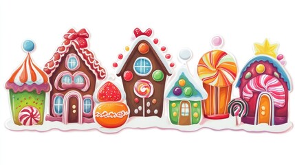 Gingerbread cookies, Christmas theme, isolated on white background 