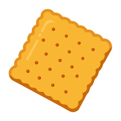 Single Saltine Cracker vector illustration 