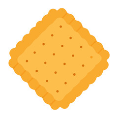 Single Saltine Cracker vector illustration 
