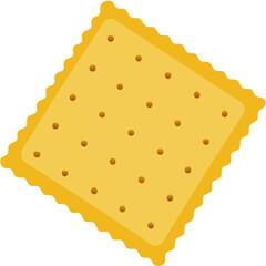 Single Saltine Cracker vector illustration 