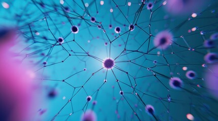 Abstract visualization of data packets flowing through a complex network of interconnected nodes, symbolizing the speed and complexity of the internet.