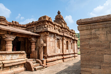 Side view of an Ancient Bhoothnath Gudi Badami