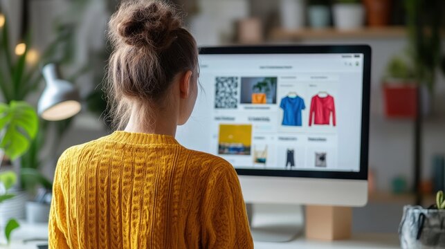 Online product page displaying detailed descriptions and high-quality images customer browsing and reading reviews before making a purchase digital shopping experience