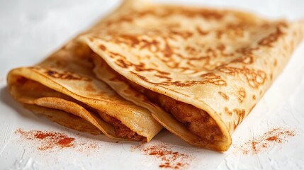 Freshly Made Crepes with Spice Seasoning
