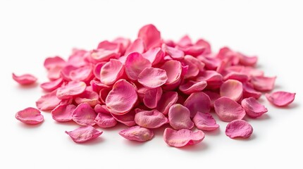 Fototapeta premium rose petals isolated on white
