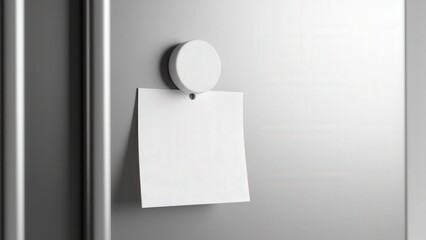 The mockup highlights refrigerator magnet covers, showing how they can combine style and functionality in holding kitchen notes.