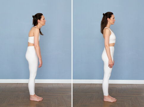 Posture problems, spinal curvature, scoliosis and correct posture
