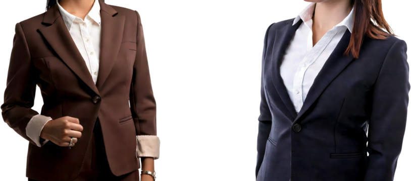 Professional Women in Elegant Suits Showcasing Confidence and Empowerment in Business Attire for Corporate Environment and Workplace Settings