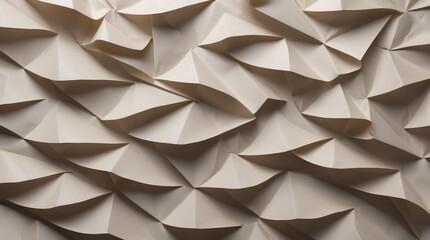 Obraz premium Textured abstract crumpled paper background in beige tones with copy space