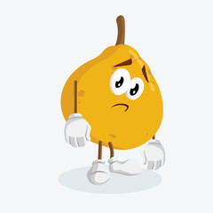 Mango Logo mascot sad pose