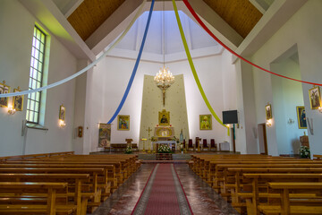 Wnętrze kościoła w miejscowości Gródek nad Dunajcem. © Jacek