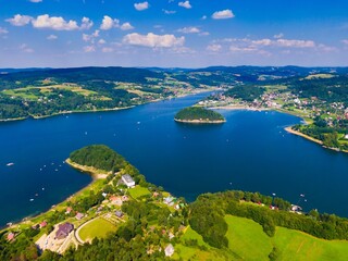 Jezioro Rożnowskie i Gródek nad Dunajcem. © Jacek