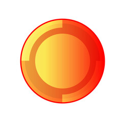 グラフィックアイコン「ボタン」赤