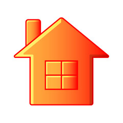 グラフィック素材「家・ホーム」赤