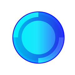 グラフィックアイコン「ボタン」青