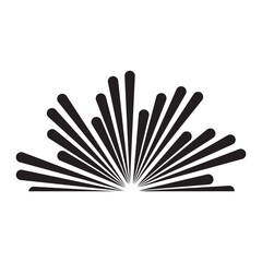 Retro Sunburst icon set, Vintage sunburst Fireworks design isolated icon. radial Sunburst element. vector illustration.